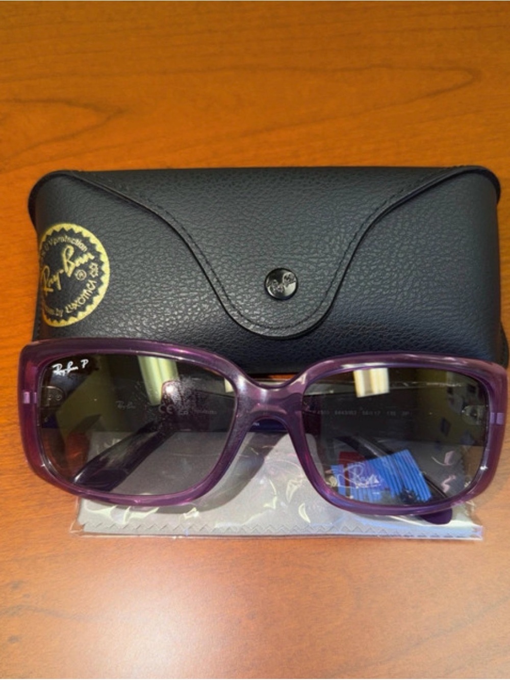 Ray-Ban Purple Frame Women's Sunglasses with Black Case